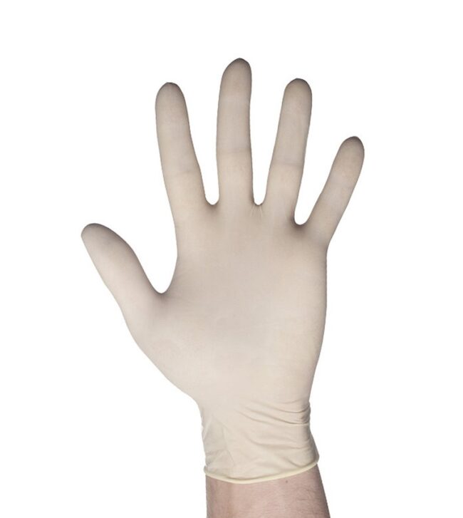 LATEX GLOVES POWDER FREE